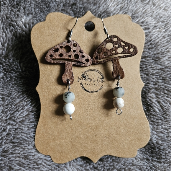 Handmade Mushroom Earrings - Picture 1 of 1